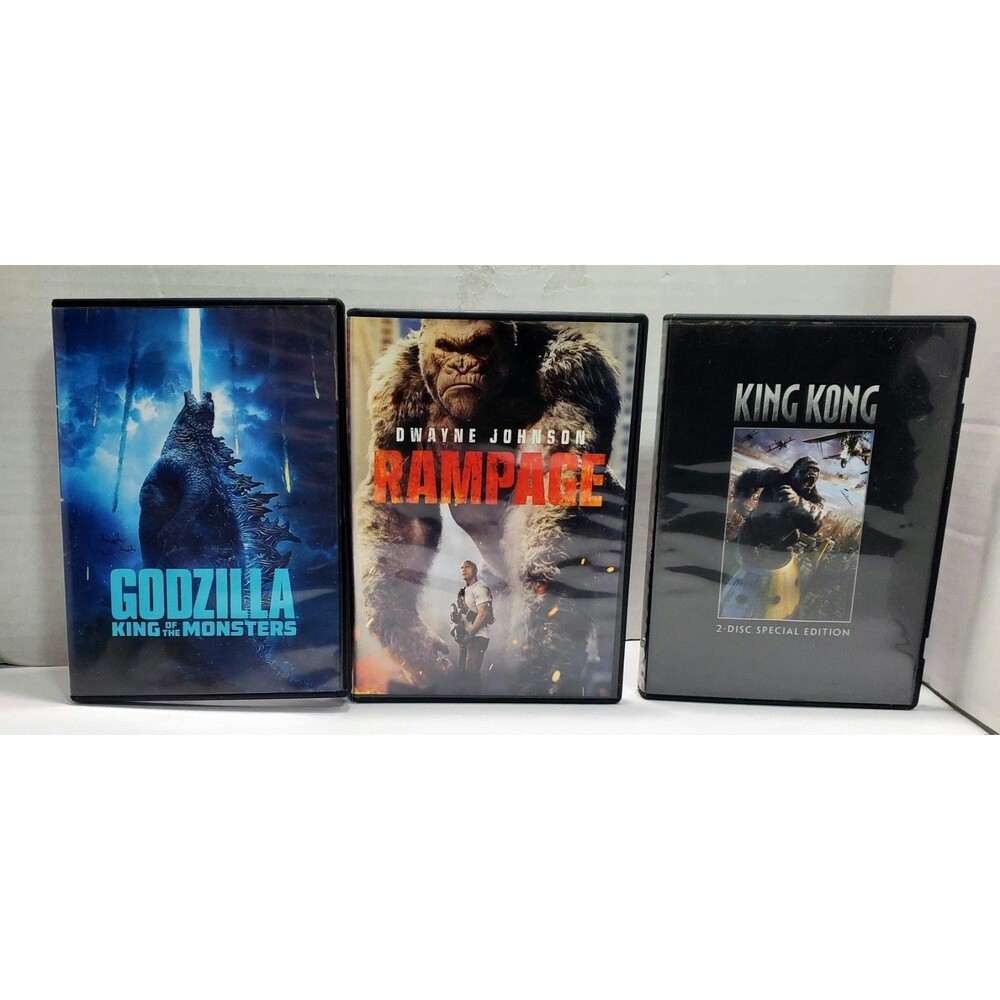 Godzilla King Monsters King Kong Rampage DVD Lot Action Monster Movies Tested
